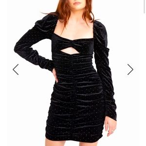 Black Halo Kyon Velvet Mini Dress